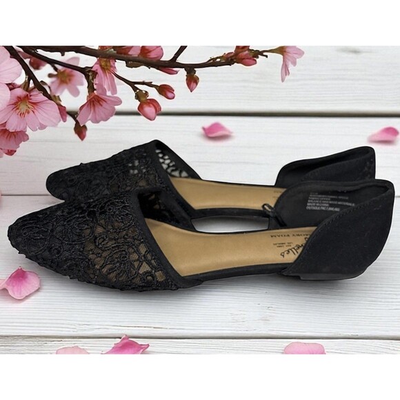 Seychelles Black Lace Memory Foam Ballet Flats Women’s US Size 6.5 - Picture 1 of 5